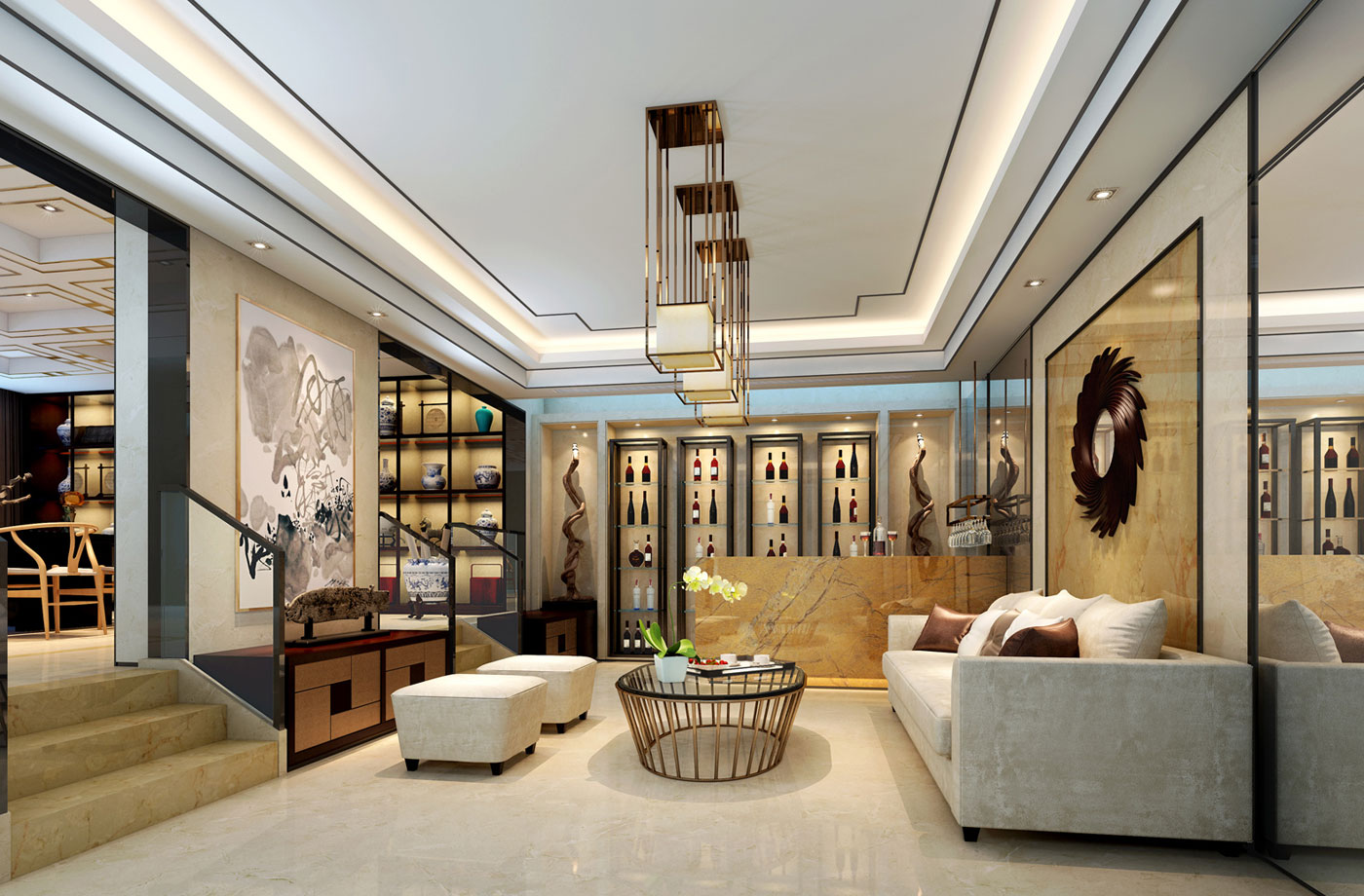 國(guó)投玖棟豪宅裝修設(shè)計(jì)|現(xiàn)代新中式風(fēng)格設(shè)計(jì)效果圖